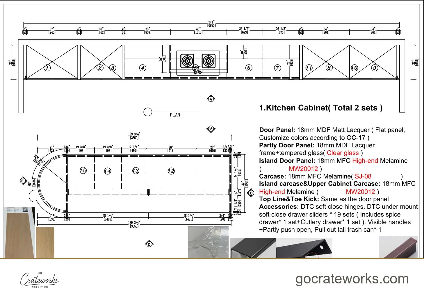 Cabinetry shop drawing sheet 1 of 31