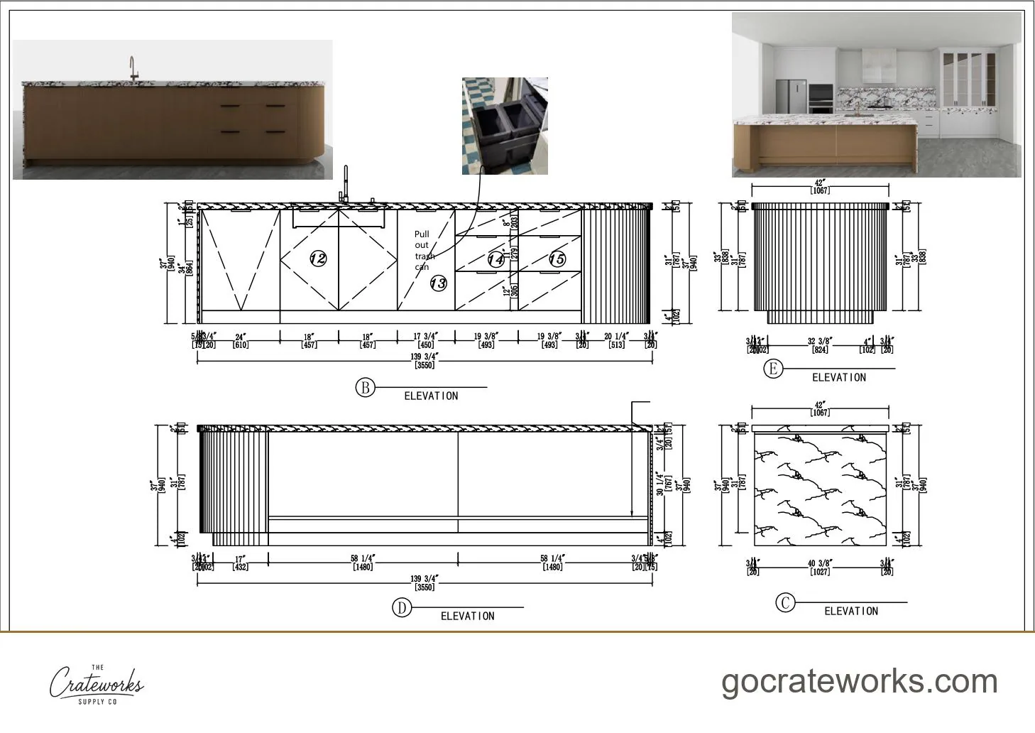 Cabinetry shop drawing sheet 3 of 31
