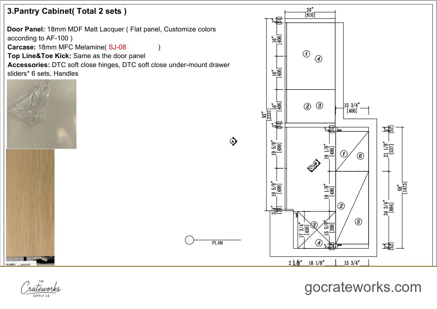 Cabinetry shop drawing sheet 5 of 31