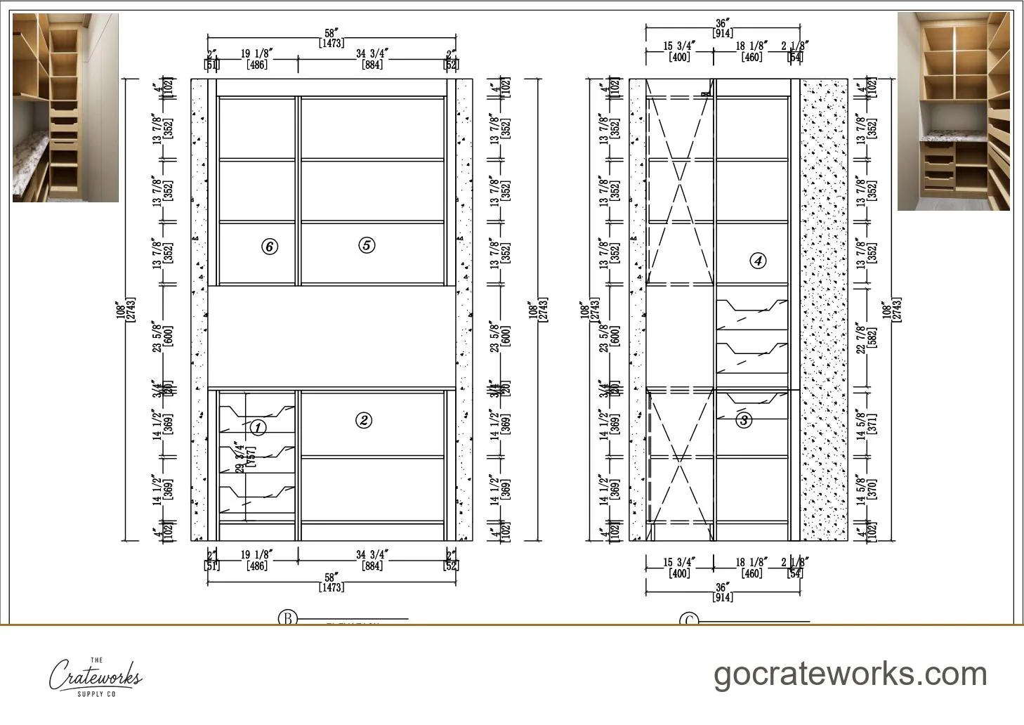 Cabinetry shop drawing sheet 7 of 31
