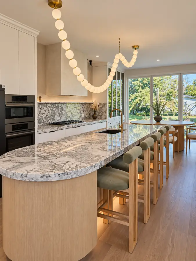 Kitchen: The island from the render angle