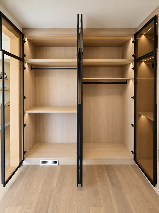 Master suite: Walk-in, doors open