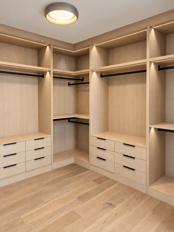 Master suite: Walk-in, the corner