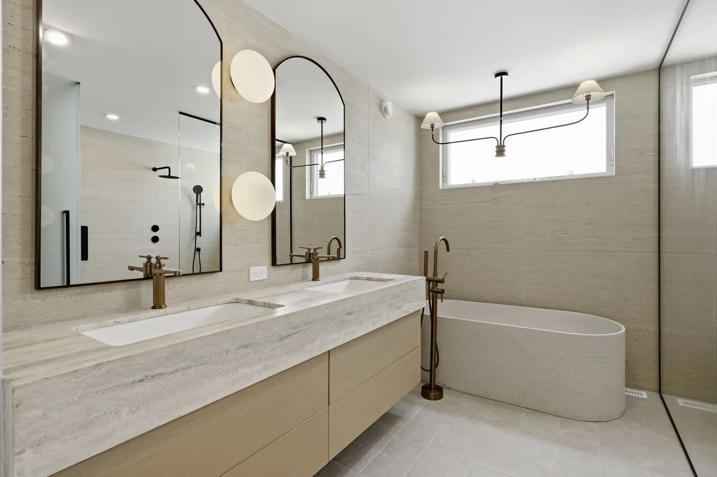 Master bath vanity installed