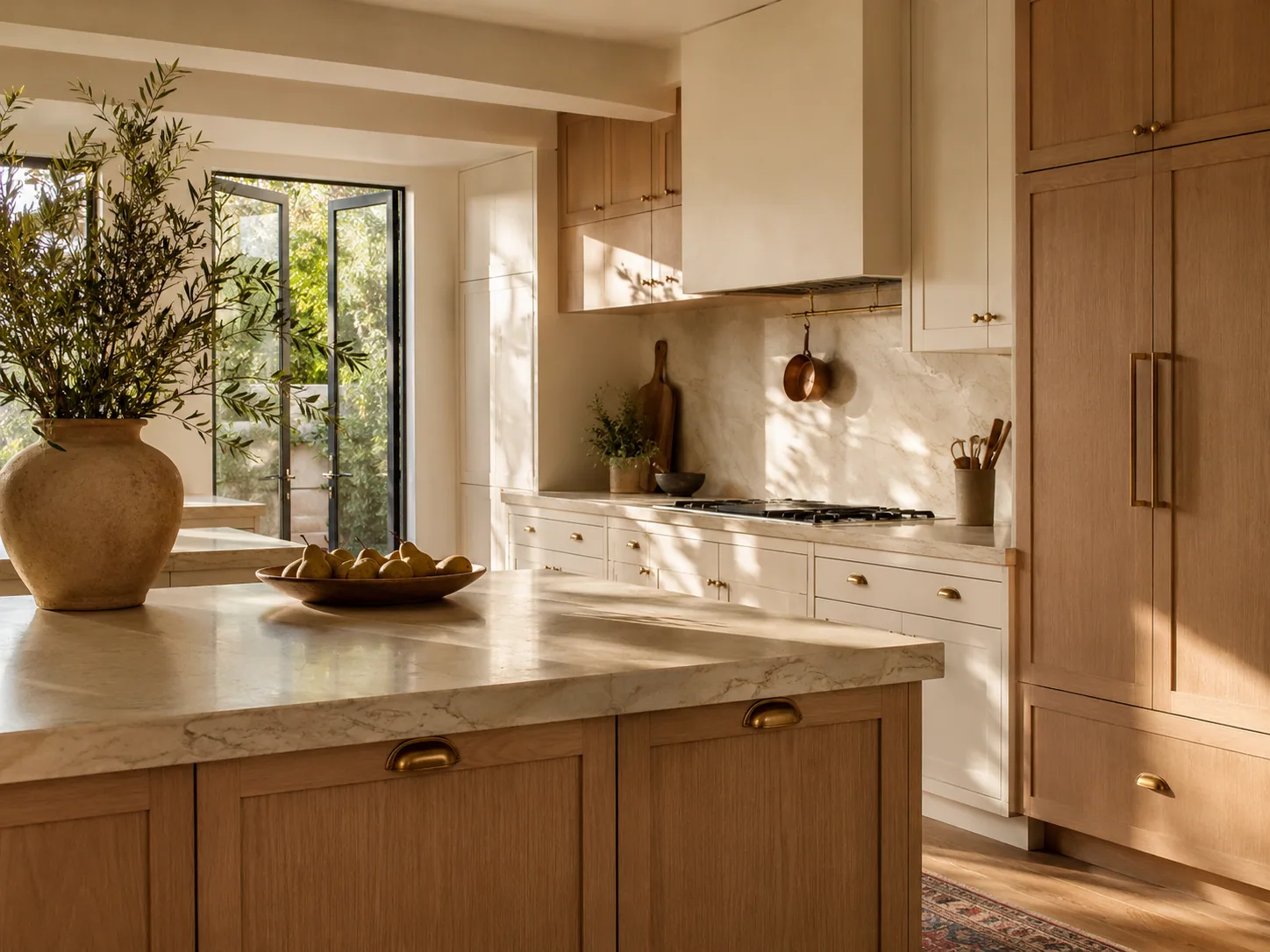 Custom kitchen cabinetry with framed door fronts
